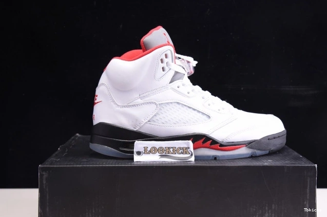 Cheap TBK Silver Red Fire Retro 5 Tongue (2020) Jordan DA1911-102 Air 0718